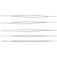 Creativ company beading needle, l: 6 cm, thickness 0.3 mm, 5 pieces 1 box
