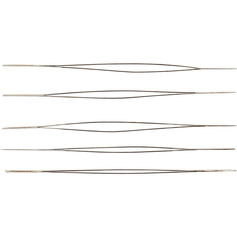 Aguja para abalorios Creativ Company, l: 6 cm, grosor 0,3 mm, 5 piezas 1 caja