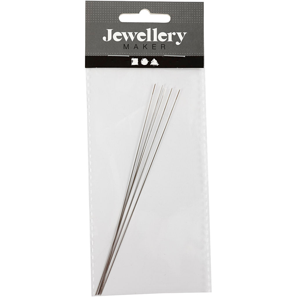 Creativ company beading needle, l: 12 cm, thickness 0.25 mm, 5 pieces 1 box
