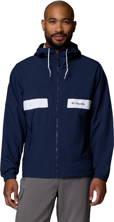 Chaqueta cortavientos con capucha Columbia spire Valley™ para hombre - collegiate navy, white