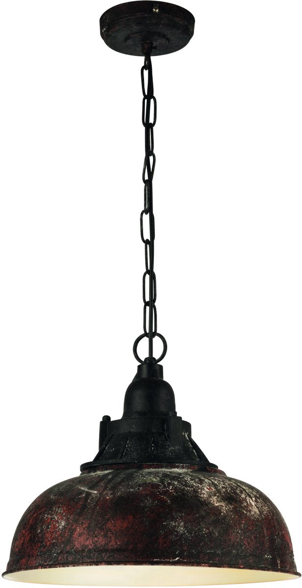 Eglo vintage grantham 1 - hanglamp - 1 lichts - antiek bruin, beige