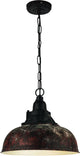 Eglo vintage grantham 1 - hanglamp - 1 lichts - antiek bruin, beige