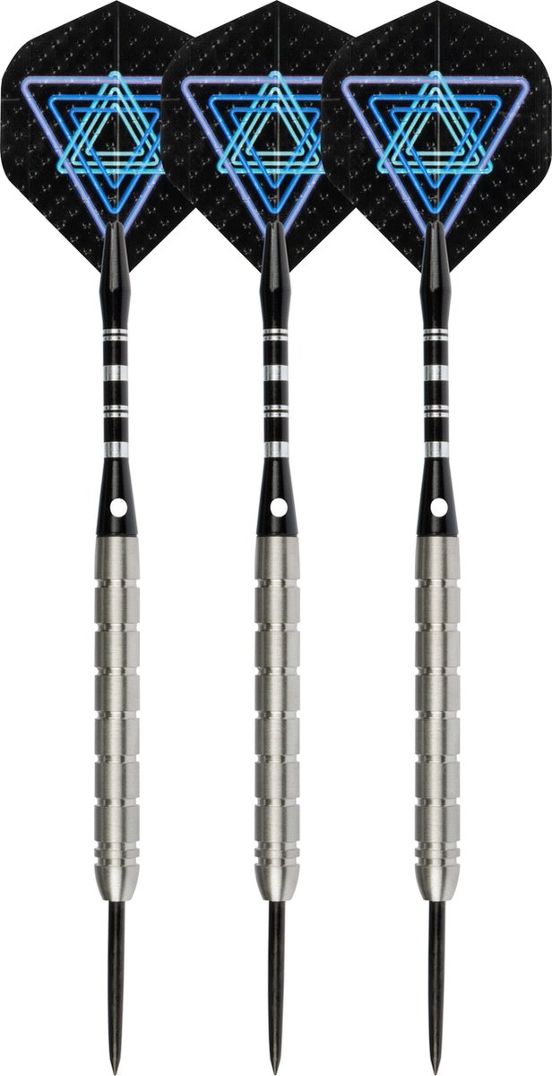 Set freccette Faver 85% tungsteno - set completo - nero - 22 grammi - 6 alette
