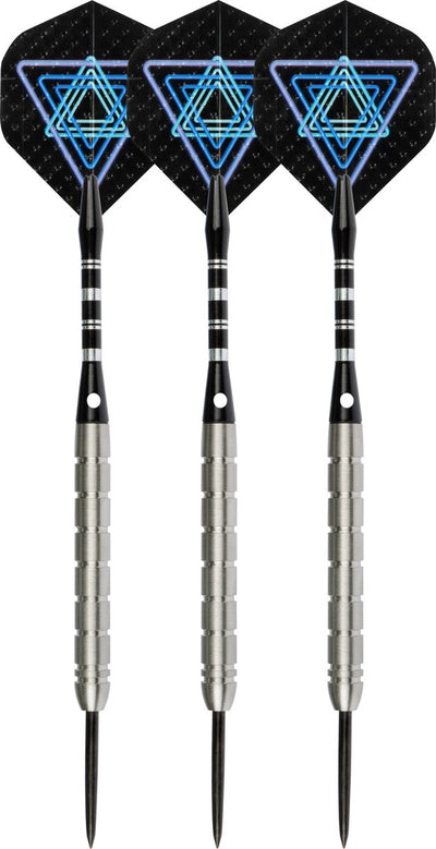 Set freccette Faver 85% tungsteno - set completo - nero - 22 grammi - 6 alette