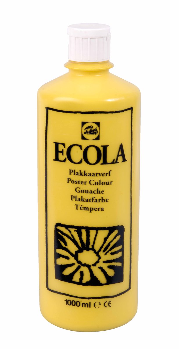 Talens ecola plakkaatverf 200 geel 1000ml