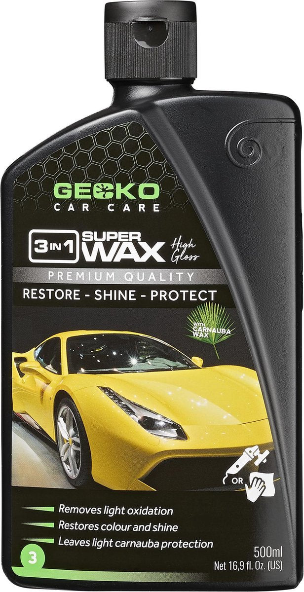 Gecko Car Care Gecko Polish 3 in 1 + flacone Carnuba 500 ml