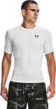 Maglia sportiva da uomo Under Armour UA HG Armor Comp SS-WHT - bianca - nera