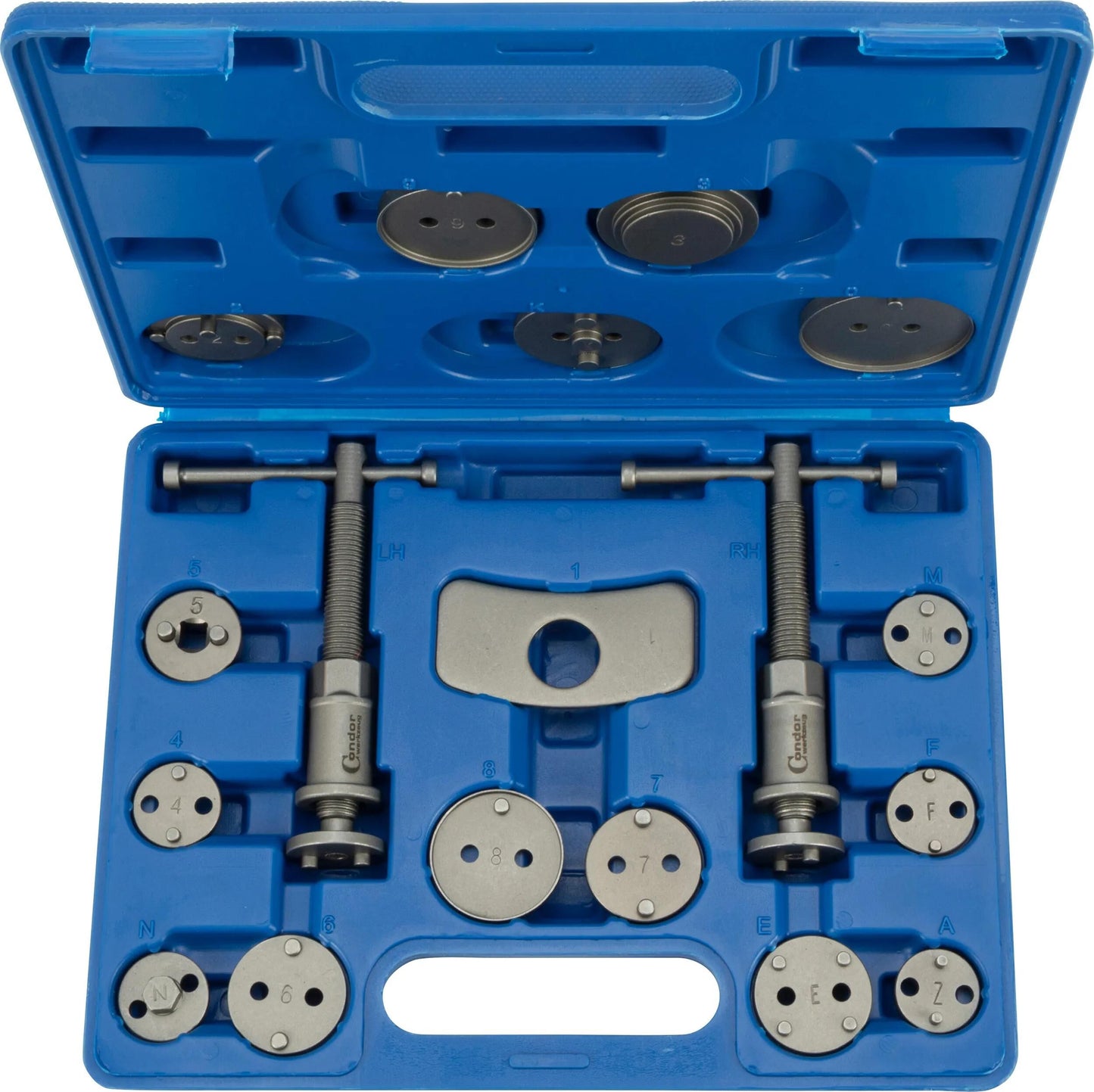 Condor Set di strumenti per il ripristino del pistone del freno 359-18 Meccanismo di ripristino del pistone del freno, 18 pz.