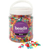 Mix di tre perle della Creativ Company, d 10 mm, dimensione del buco 2 mm, ca. 2800 pezzi, vari colori, 385 g, 700 ml 1 scatola