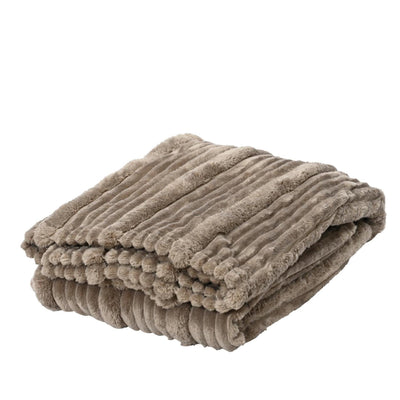 Decoris coperta da soggiorno poliestere grigio 170x130 cm