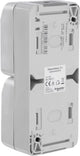 Presa Schneider electric merten aquastar - antispruzzo - da parete - 2 vie - con terra - verticale - ip44 - grigia