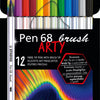 Stabilo Pen 68 Cepille Arty fieltro -tip 12 piezas