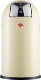 Papelera pushboy Wesco | 50 litros | metal - almendra | cubo de basura - hecho en alemania