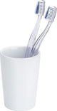 Wenko 1064995 - bicchiere portaspazzolino coni ceramica bianco | 4 pezzi