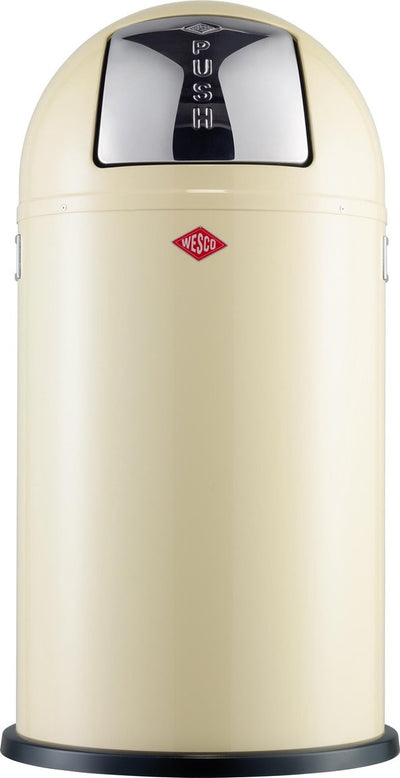 Pattumiera Wesco pushboy | 50 litri | metallo - mandorla | bidone della spazzatura - prodotto in Germania