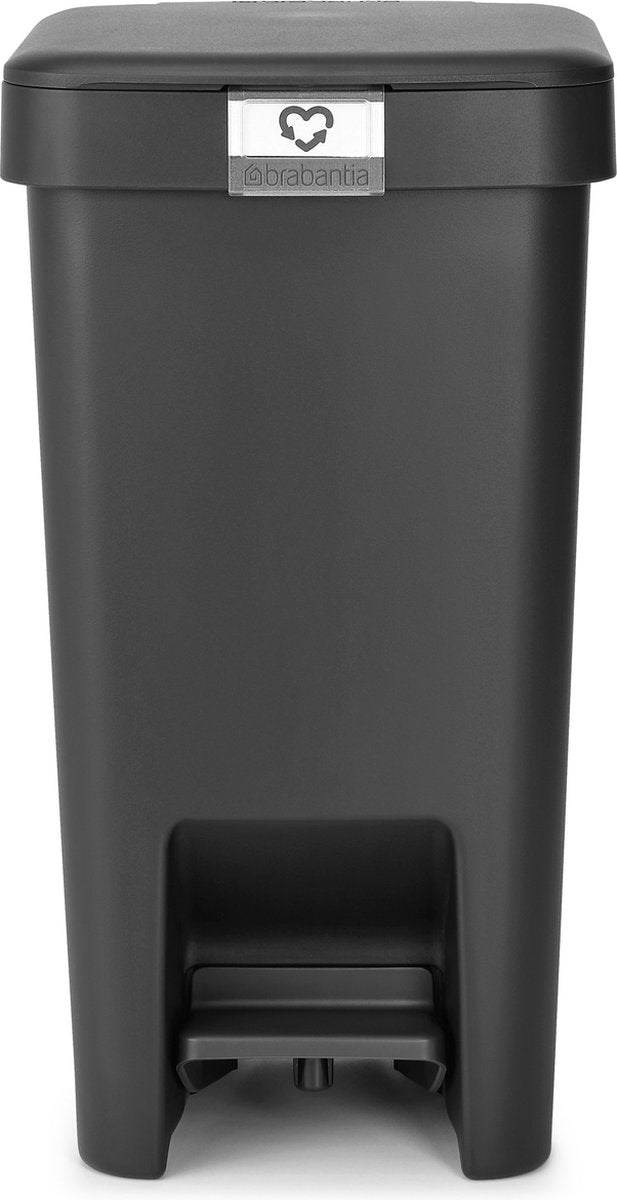 Brabantia stepup prullenbak - pedaalemmer - 10 liter - dark grey