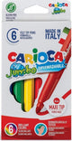 Carioca jumbo superwashable stiften - uitwasbaar en niet giftig - 6 stuks
