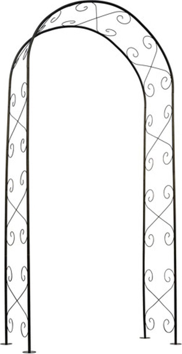 Naturaleza Naturaleza Gardenbog 100x37x230 cm de metal negro