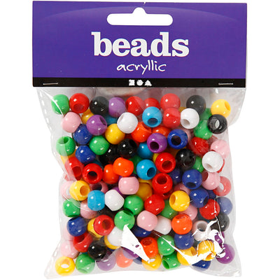 Cuentas de pony Creativ Company, dia 10 mm, medida del agujero 4,5 mm, aprox. 186 piezas, 65 g, 110 ml 1 caja