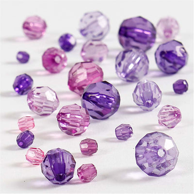 Beads Facet Beads de Creativ Company Mezcla Purple, 45 gramos