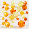 Creative Company Facet Beads Mix Yellow, 45 grammi
