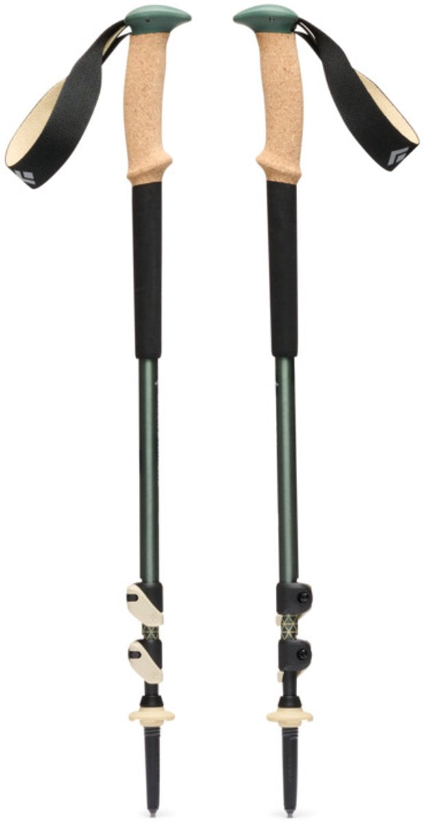 Black diamond trail cork trekking poles - adjustable and comfortable