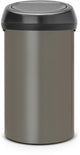 Brabantia touch bin prullenbak - 60 liter - platinum matt black deksel