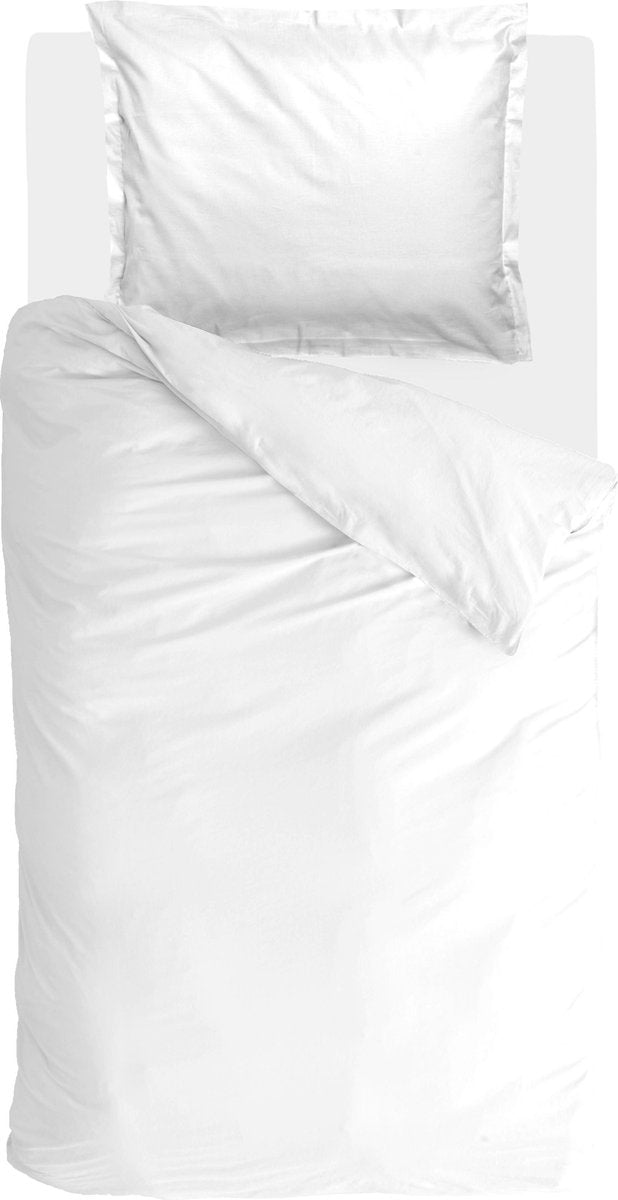 Copripiumino Walra satin vintage - 140x220 - 100% cotone - bianco
