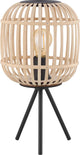 Eglo bordesley tafellamp - e27 - 40 cm - zwart hout