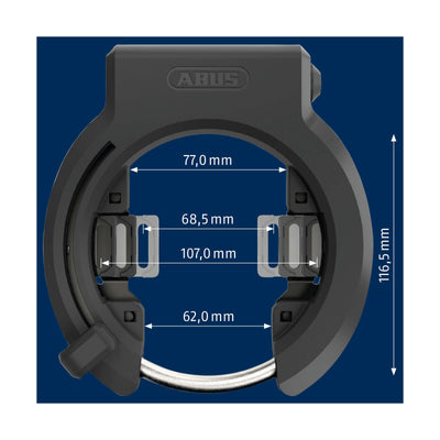 Abus Frame Ringslot 6950M R Xplus. Security Level 9. With large wheel opening
