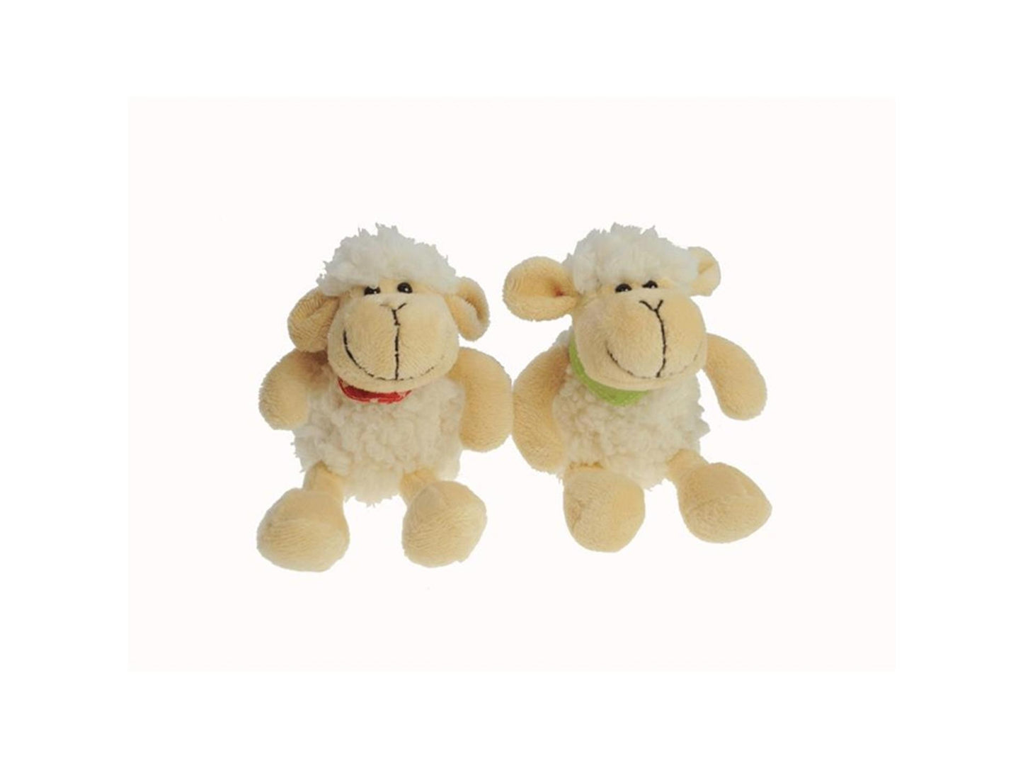 Gerkimex peluche pecora morbida 12 cm con portachiavi. disponibile in due diverse versioni ragazzo o ragazza