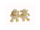 Gerkimex peluche pecora morbida 12 cm con portachiavi. disponibile in due diverse versioni ragazzo o ragazza