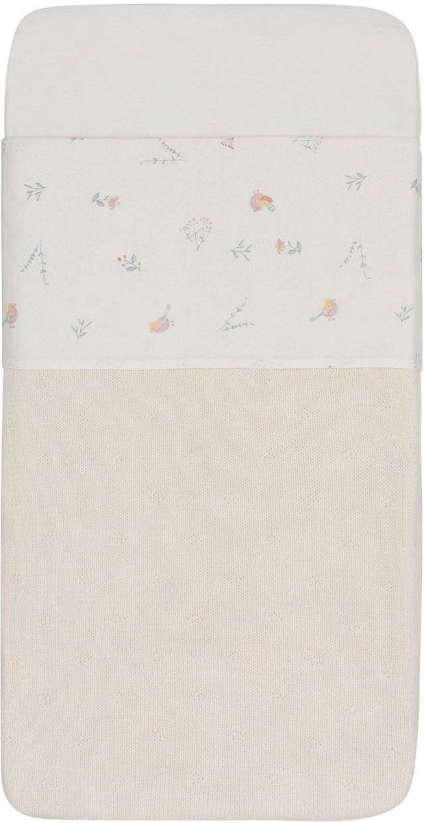 Jollein - sábana para cuna - 75x100cm - cuna - algodón - pájaros encantadores