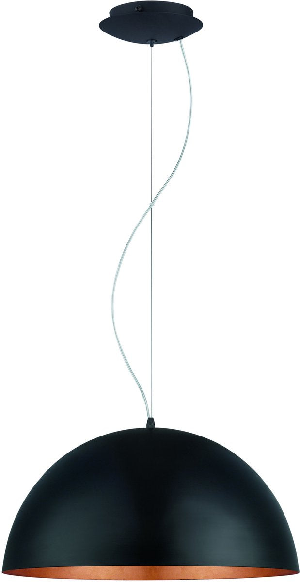 Eglo gaetano 1 hanglamp - e27 - ø 53 cm - zwart goud