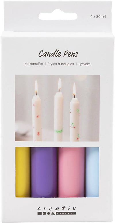 Candelabros Creativ company, azul claro, rosa claro, violeta, amarillo, 4x30 ml 1 caja
