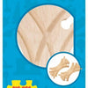 Bigjigs wooden rails 2-sided left on the right split