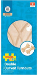 Bigjigs wooden rails 2-sided left on the right split