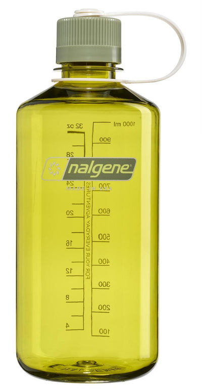 Nalgene - bottiglia a bocca stretta - borraccia - bottiglia d'acqua - 1000 ml - senza bpa - sostegno - indivia con olio nuovo