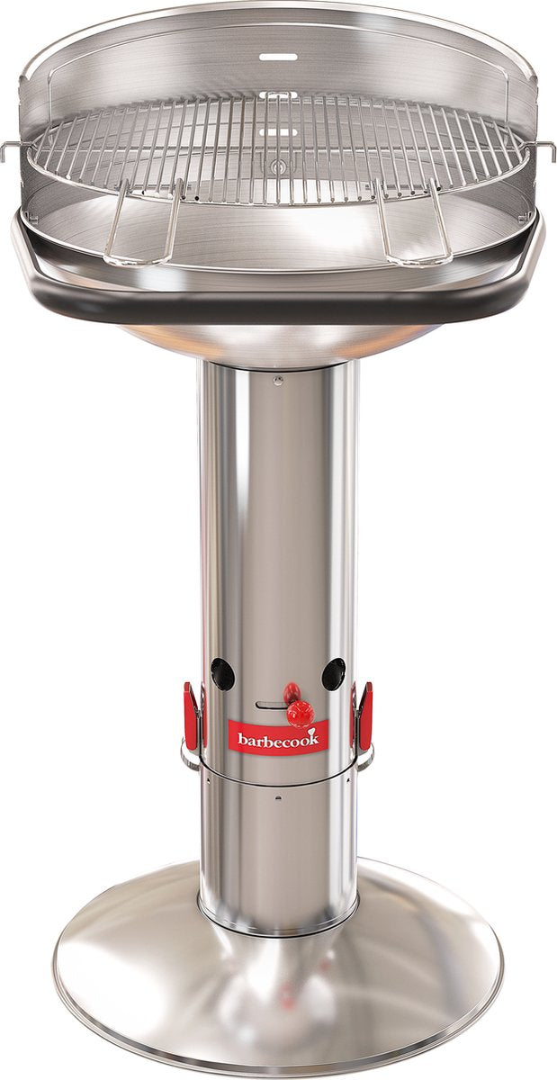 Barbecook loewy 50 - barbacoa de carbón - superficie de parrilla 47,5 cm - incl. parabrisas, parrilla para barbacoa y recipiente recogedor de cenizas - acero inoxidable