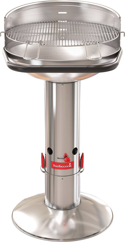 Barbecook loewy 50 - barbecue a carbonella - superficie griglia 47,5 cm - incl. parabrezza, griglia per barbecue e contenitore per la raccolta della cenere - acciaio inossidabile