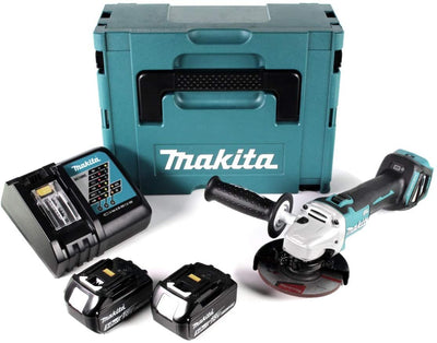 Smerigliatrice angolare Makita dga511rtj 18v 125mm | Ioni di litio 18v 5.0ah in m-box