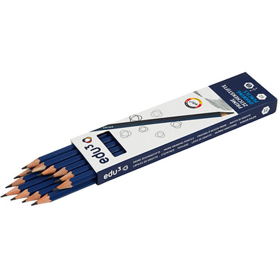 Edu3 edu lápiz de dibujo, 2b, 12 piezas, 1 caja