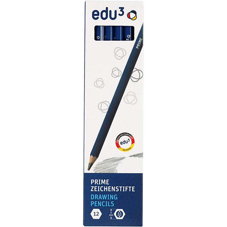 Matita da disegno Edu3 edu, 6b, 12 pezzi, 1 scatola