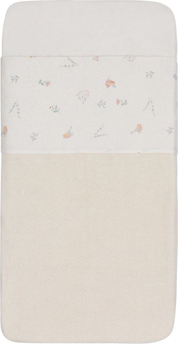Jollein - sábana para cuna - 75x100cm - cuna - algodón - pájaros encantadores
