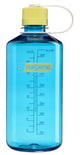 Nalgene - botella de boca estrecha - botella para beber - botella de agua - 1000 ml - sin bpa - sustentar - atolón azul con escarola nuevo