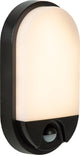 Lucide hups ir - wandlamp binnen buiten - led - 1x10w 3000k - ip54 - beweging dag nacht sensor - zwart