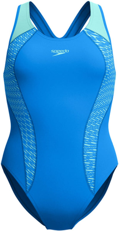 Bañador deportivo mujer Speedo position laneback - negro verde