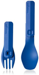 Equipo humano - gobites duo click - reutilizable - ligero - cubiertos - azul - cubiertos de camping