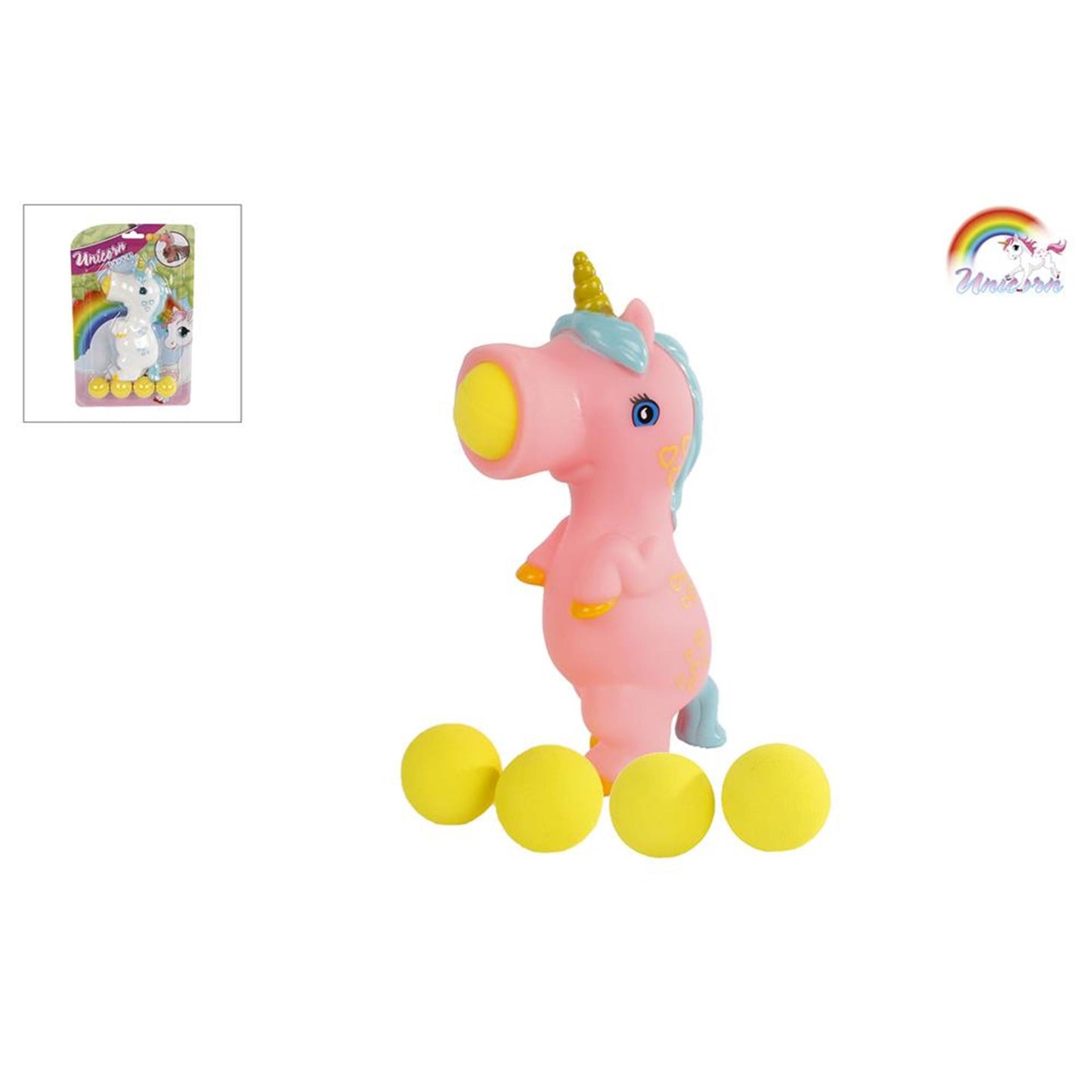 Popper unicornio con 5 bolas