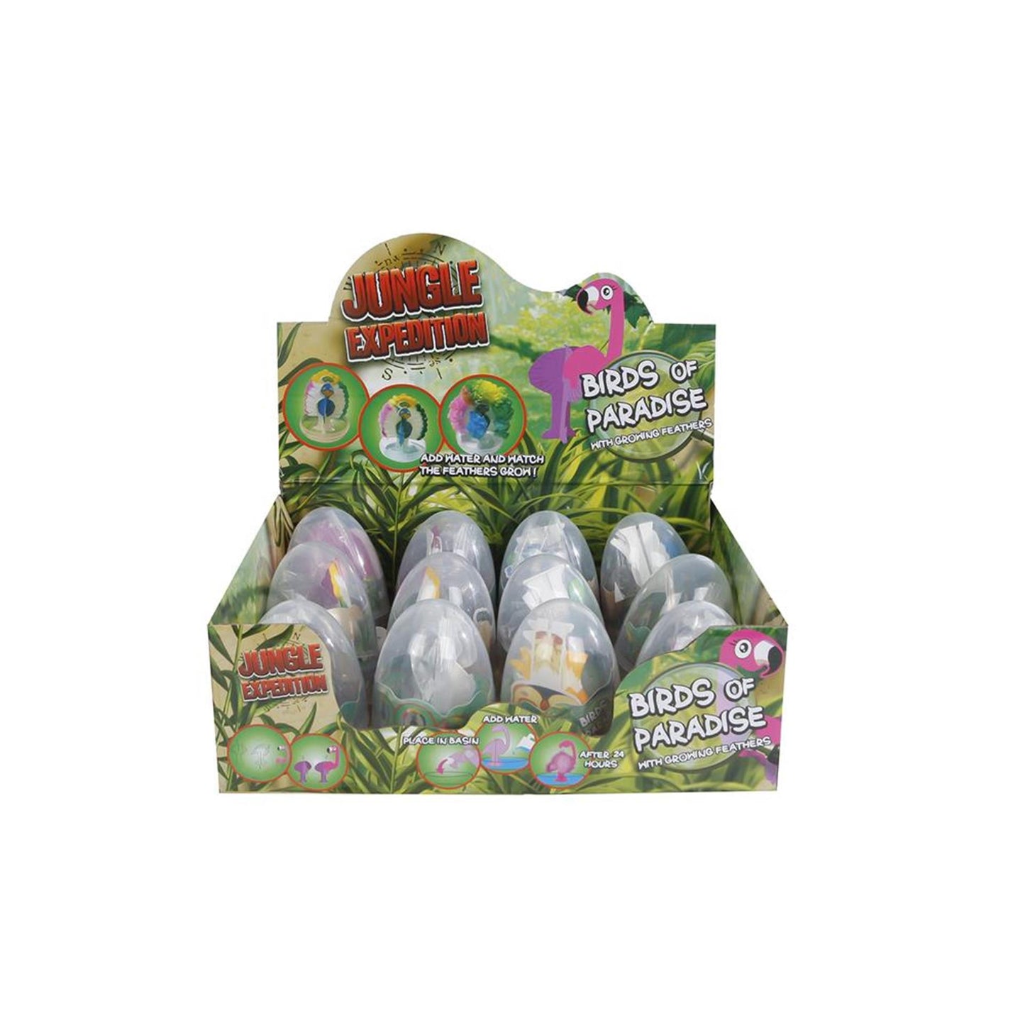 Jungle expedition magische paradijs vogels in ei 8,5cm
